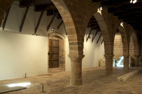 columnas centrales de la cilla de Veruela